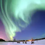 Aurora borealis over Alaska