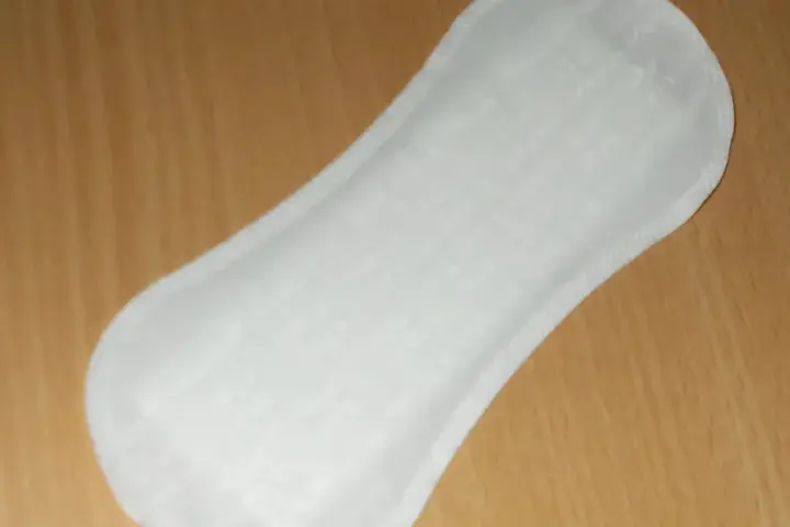 A single white absorbent cotton panty liner product displayed unfolded against a clean background.
