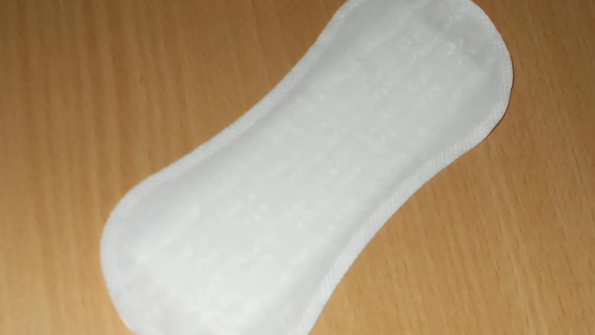 A single white absorbent cotton panty liner product displayed unfolded against a clean background.