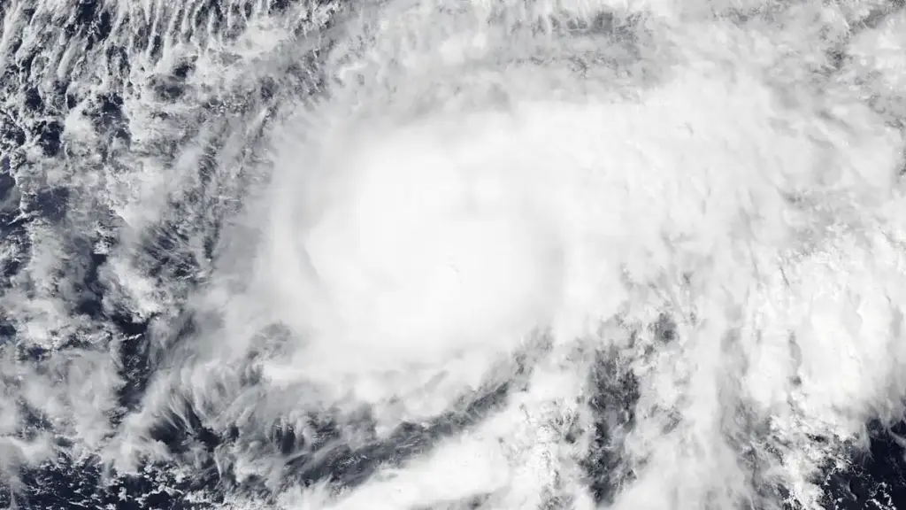 High-resolution visible satellite capture of a powerful tropical cyclone spinning over the eastern Pacific Ocean off Mexico.