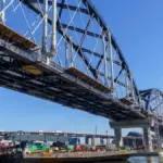 Portal North Bridge construction over the Hackensack River