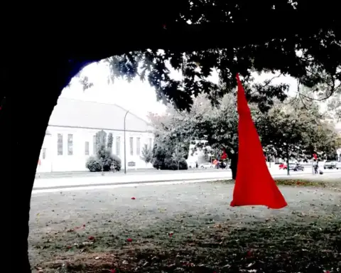 Red dress installation raising awareness of missing and murdered Indigenous women