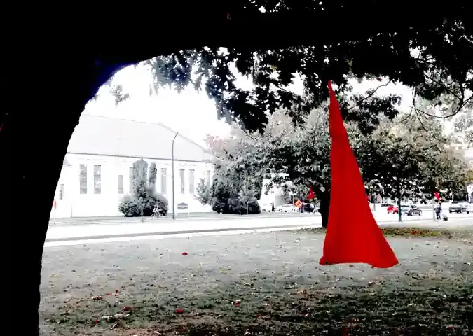 Red dress installation raising awareness of missing and murdered Indigenous women