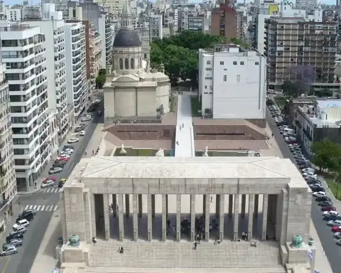 Panorama of Rosario, Argentina, with the National Flag Memorial
