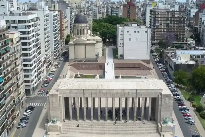 Panorama of Rosario, Argentina, with the National Flag Memorial