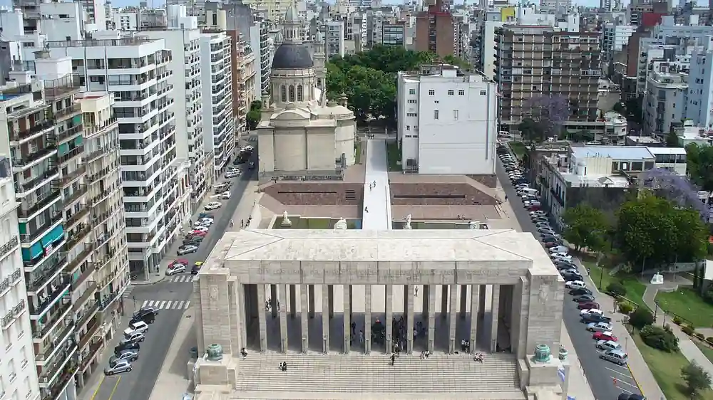 Panorama of Rosario, Argentina, with the National Flag Memorial