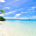 A tropical coastline and open ocean in the South Pacific region.