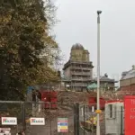 Exterior of the historic stone Coats Observatory building in Paisley Scotland