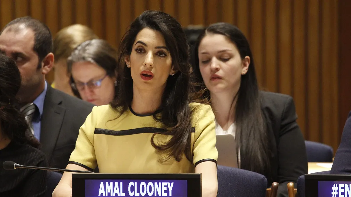 Human rights lawyer Amal Clooney.