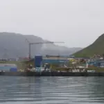 Coastal view of Narsaq, the southern Greenland town closest to the Tanbreez and Kvanefjeld rare-earth deposits