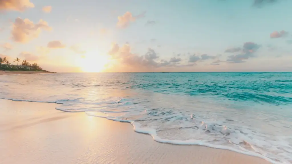 Pacific island coastline