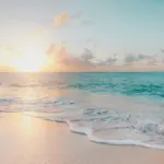 Pacific island coastline