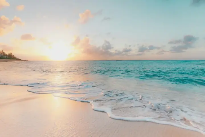 Pacific island coastline