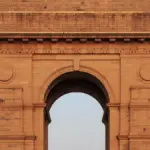India Gate monument in New Delhi viewed from the front