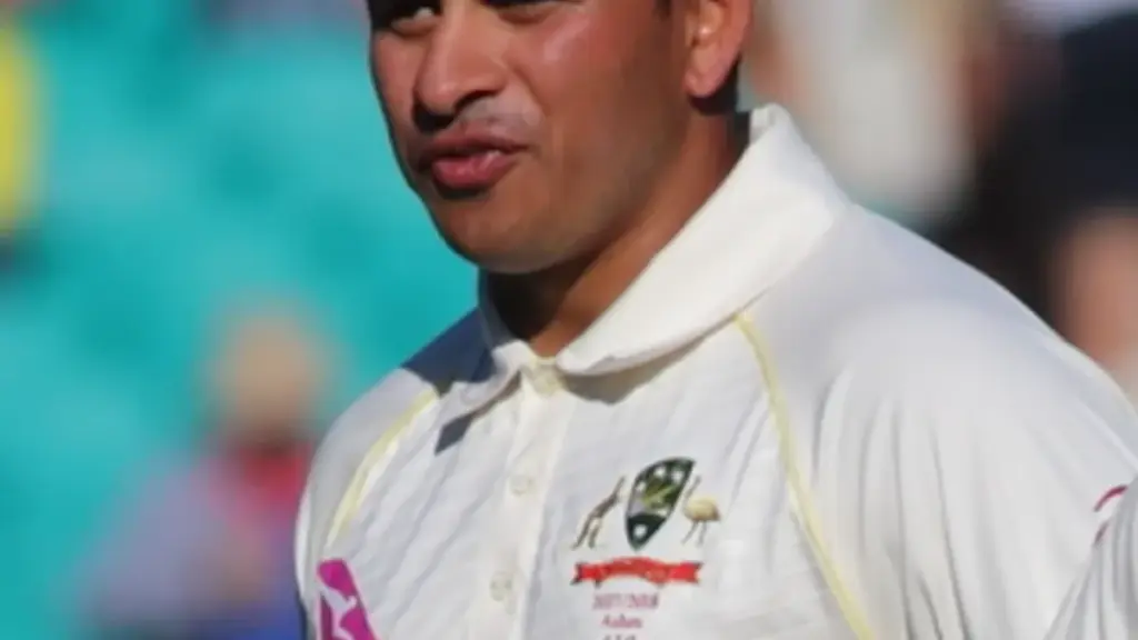Australian cricketer Usman Khawaja on the field