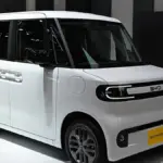 BYD Racco prototype compact electric kei car viewed from the exterior.