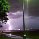 Thunderstorm over the Queensland coast near Redcliffe.