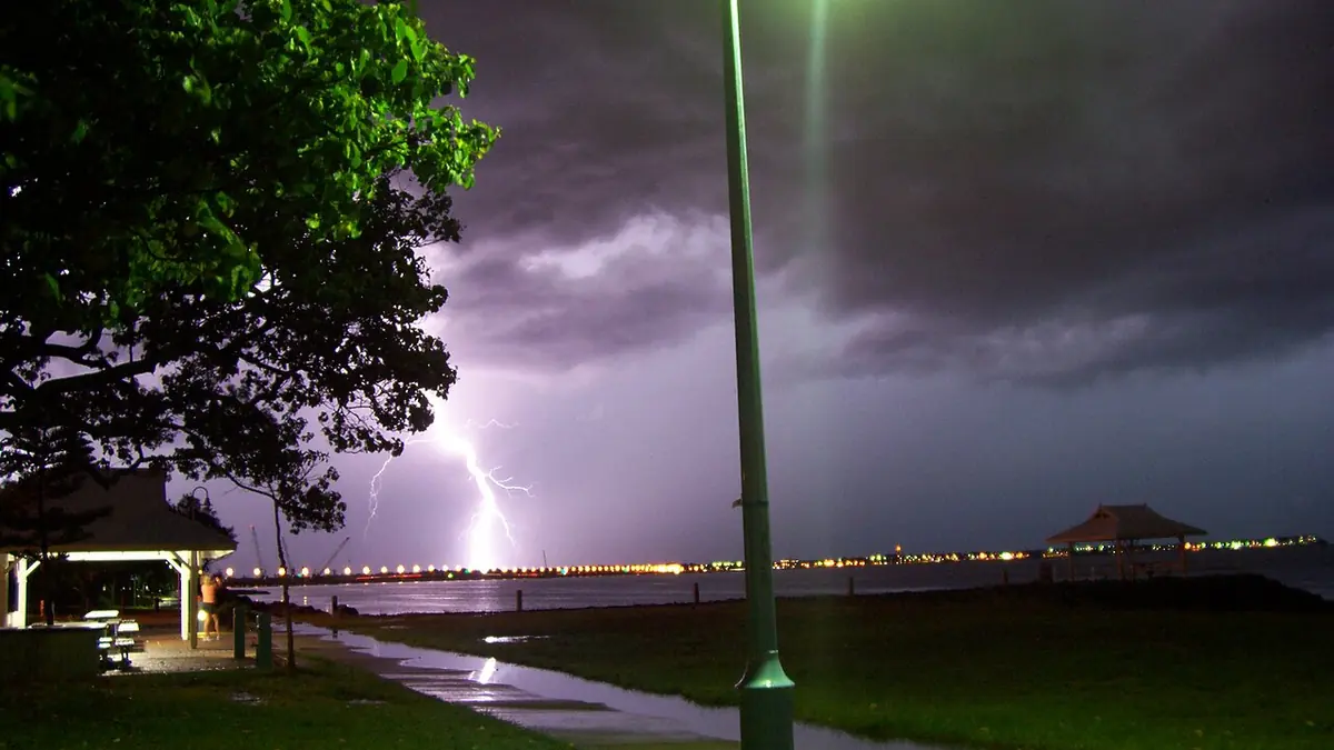 Thunderstorm over the Queensland coast near Redcliffe.