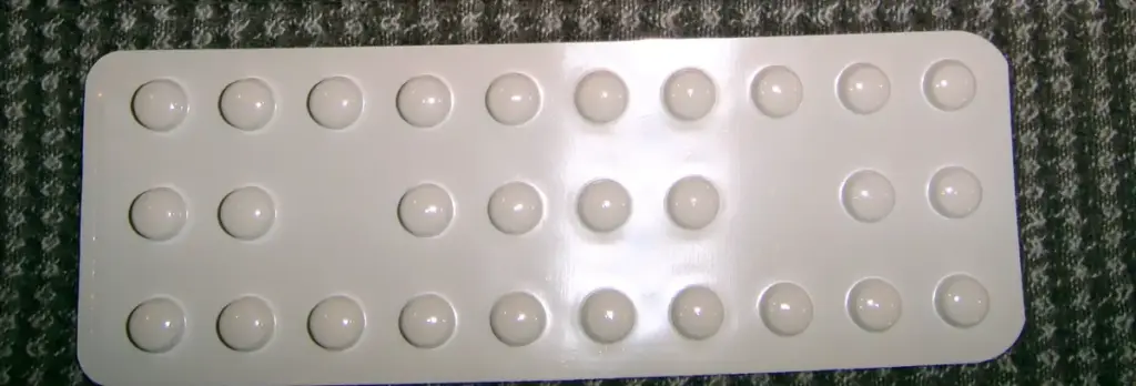 Close-up of levothyroxine thyroid medication tablets in a blister pack, representing the recalled lot 504950 superpotency concern.