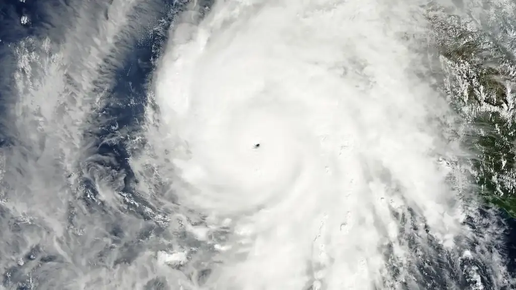 Satellite view of Hurricane Patricia approaching western Mexico in 2015