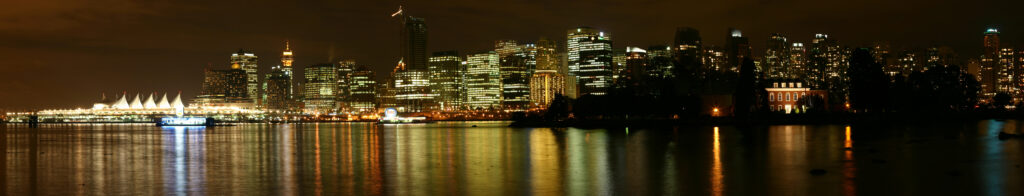 Vancouver skyline viewed from Stanley Park.