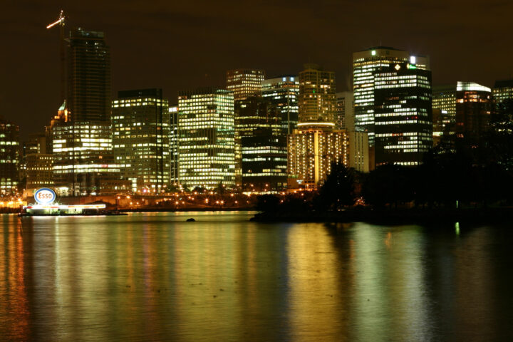 Vancouver skyline viewed from Stanley Park.