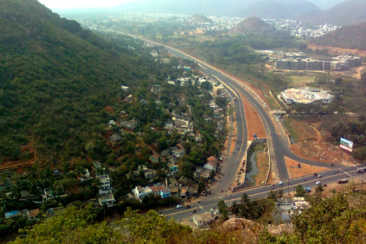 Visakhapatnam city suburb viewed from Kailasagiri hill