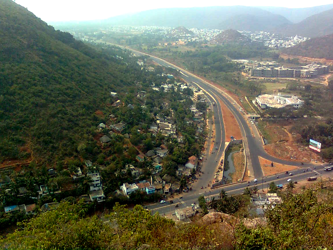 Visakhapatnam city suburb viewed from Kailasagiri hill