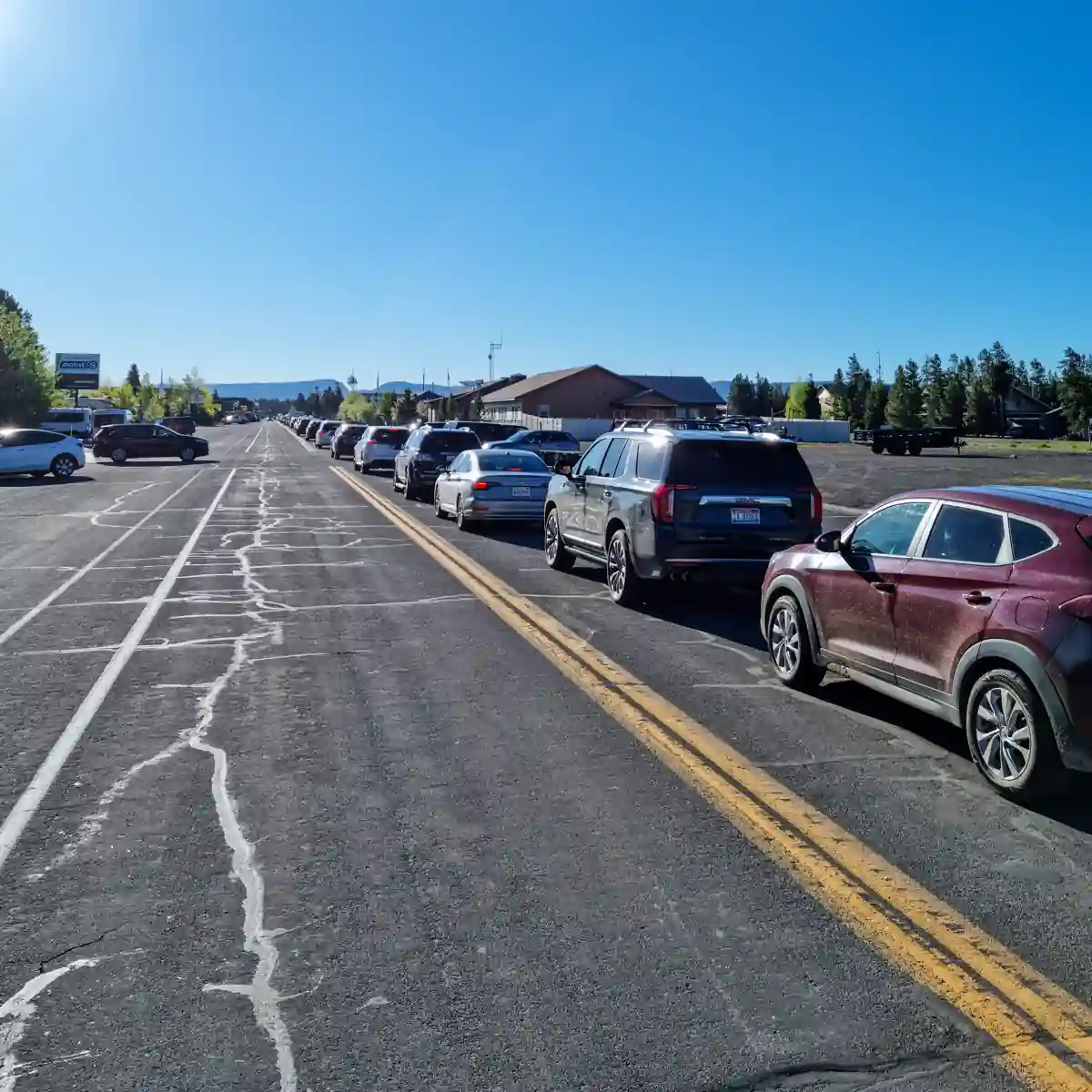Entrance approach to Yellowstone National Park in West Yellowstone, Montana